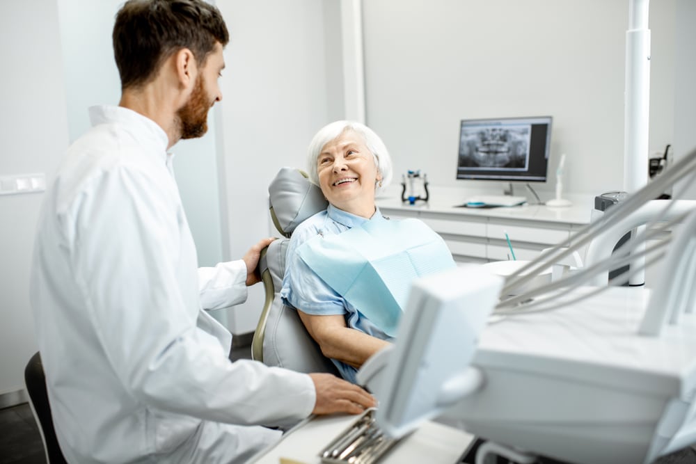 Beautiful,Elder,Woman,With,Healthy,Smile,Sitting,During,The,Consultation